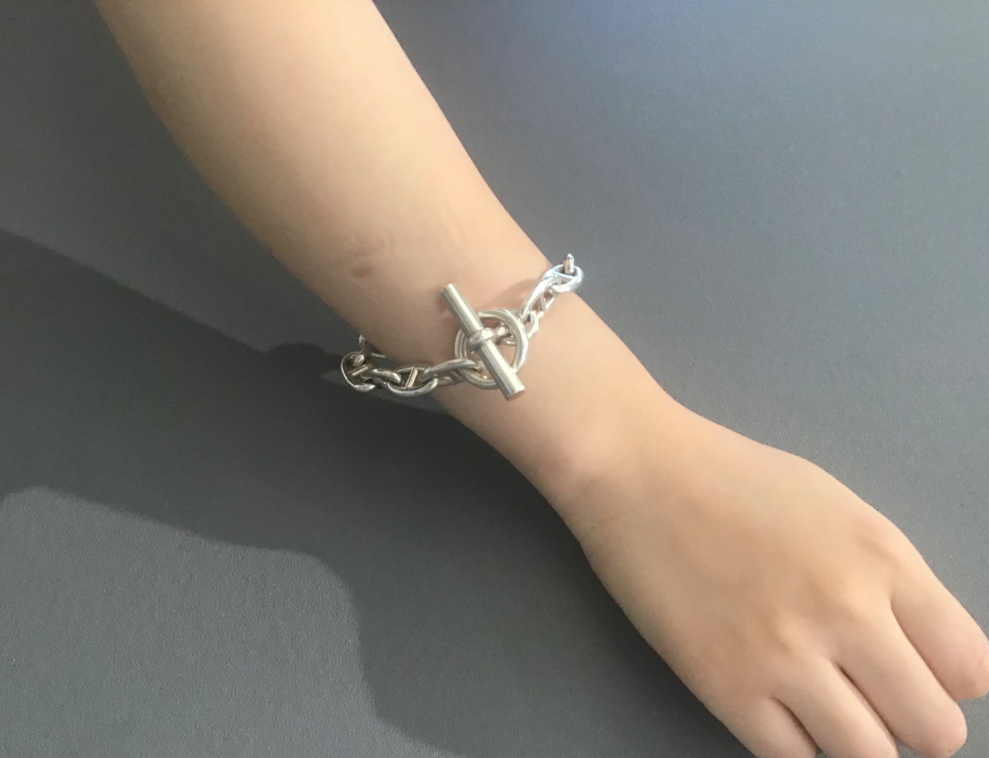 エルメス 【ヴィンテージ 】オスモズ シェーヌダンクル バングル E4625 E4625】入手困難品！一生物の稀少品！HERMES エルメス《VINTAGE