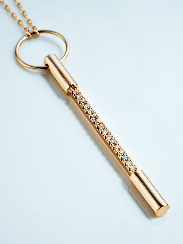 PUNCTURE ダイヤモンド ネックレス Lサイズ（約62cm〈スライドアジャスター〉、モチーフ約5.3cm）