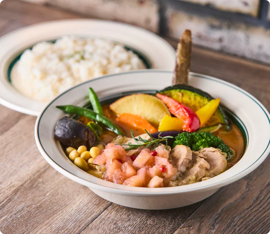 豚ヒレ肉のシードル煮込みカレー