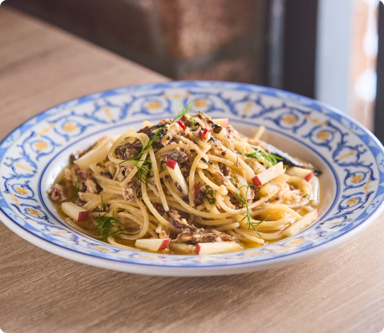 〈ディナー限定〉りんごとオイルサーディンのパスタ