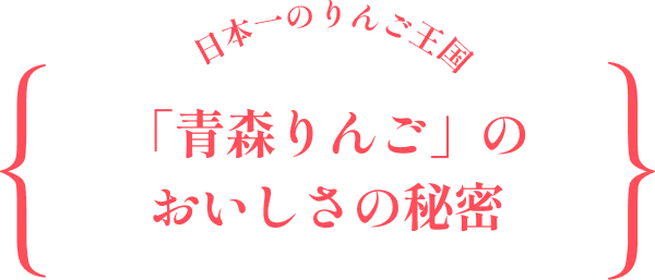 日本一のリンゴ王国 「青森りんご」のおいしさの秘密