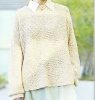 透かし編みラメニット