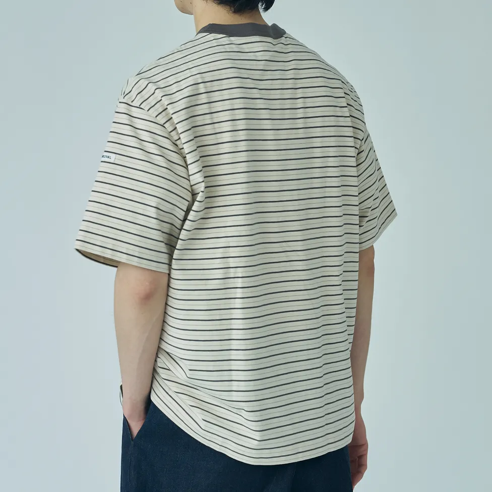 ストレッチ クルーネックS/Sプルオーバー オーシバル