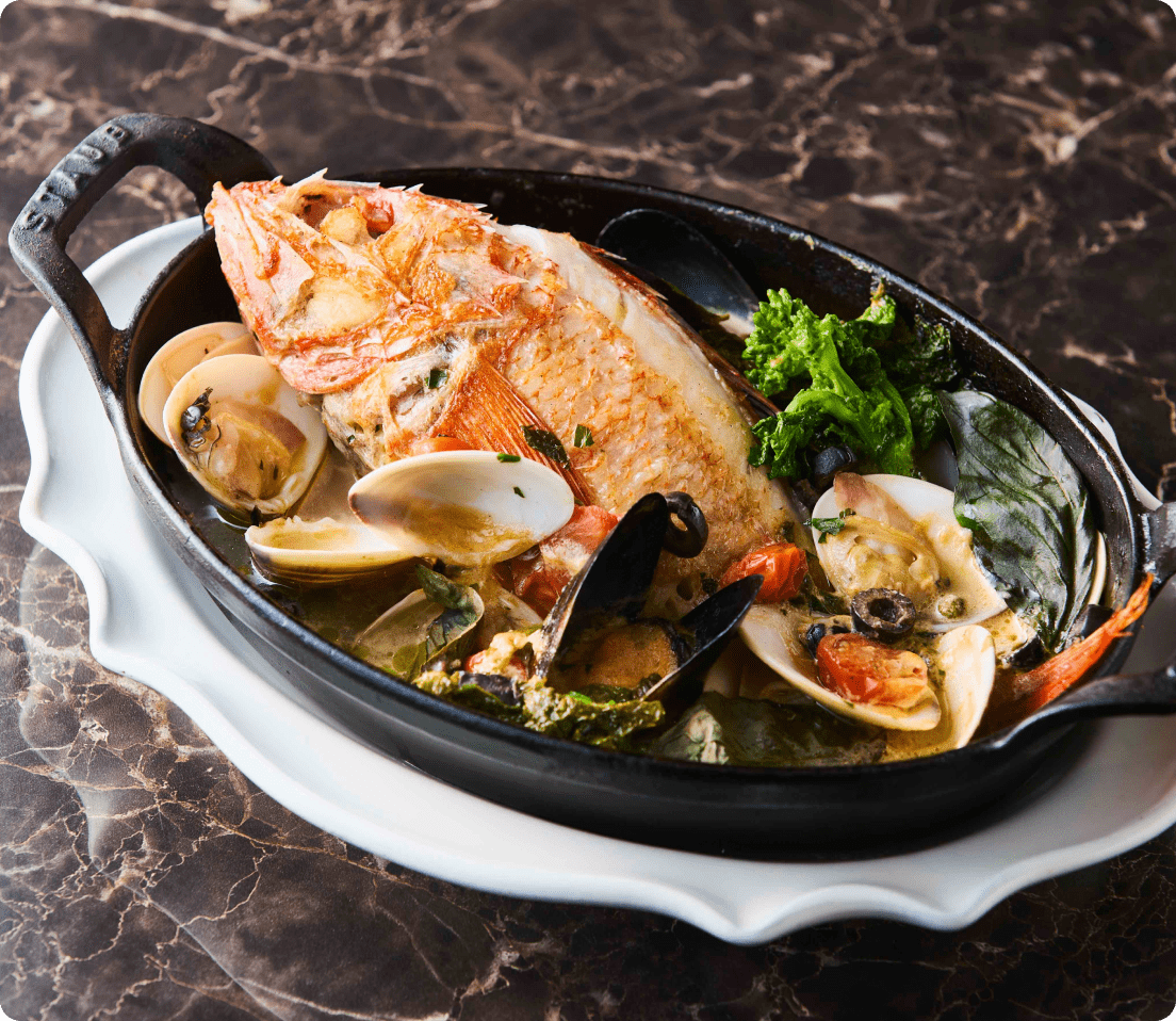 はまぐりのアクアパッツァ