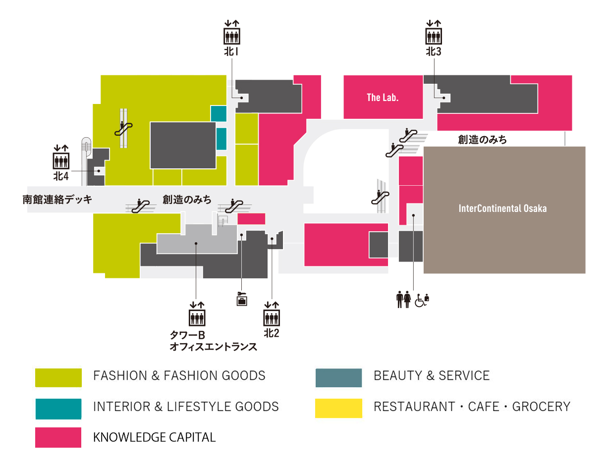 フロアマップ Grand Front Osaka Shops Restaurants