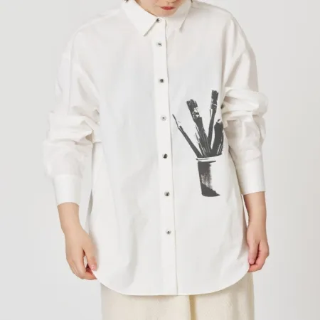 コットンリネンツイルシャツ