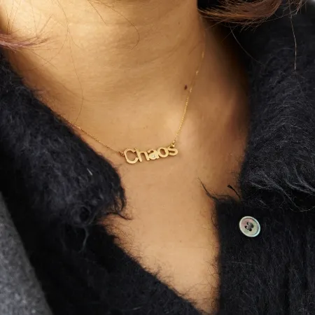 別注18Kレタードネックレス