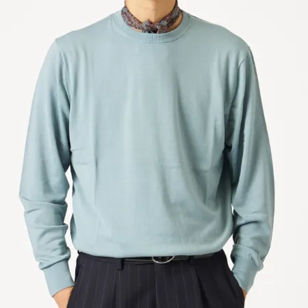 ハイゲージ クルーネックニット