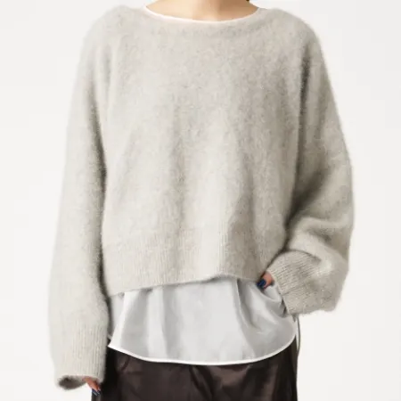 シアーカーブスリーブブラウス