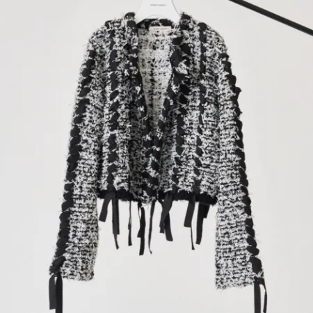 ツイードニットジャケット