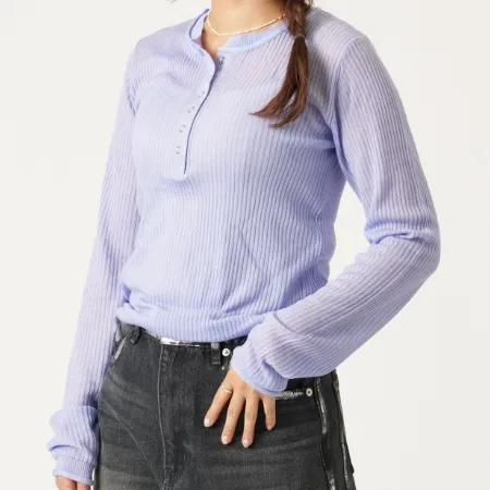 シアーヘンリーネックセーター